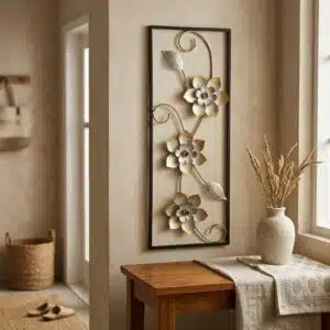 Golden Flower Wall Decor – Luxury Blossom Metal Wall Art
