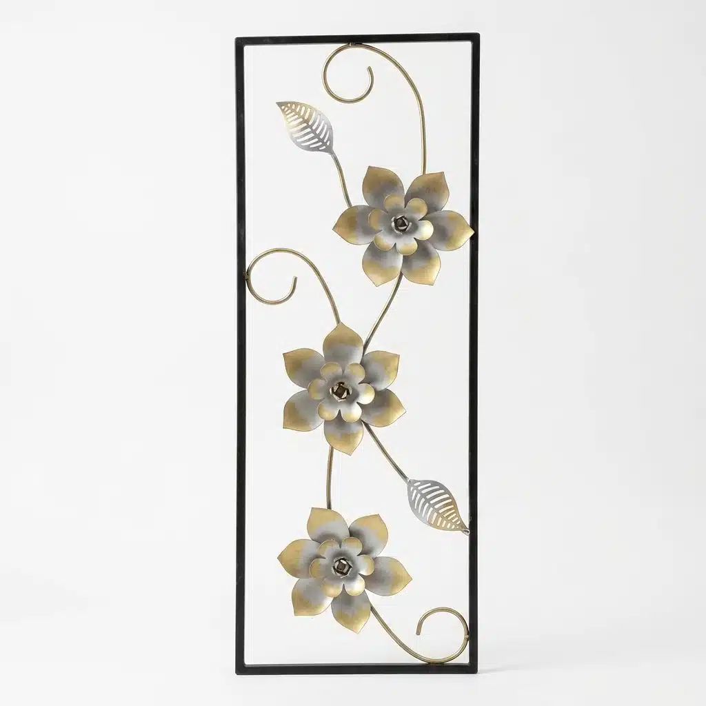 Golden Flower Wall Decor – Luxury Blossom Metal Wall Art - Image 3