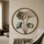 Round Wall Decor – Botanical Flower Metal Wall Art