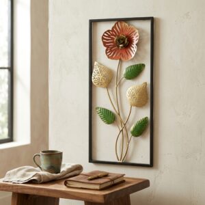 Flower Wall Art – Sunset Bloom Metal Floral Wall Decor