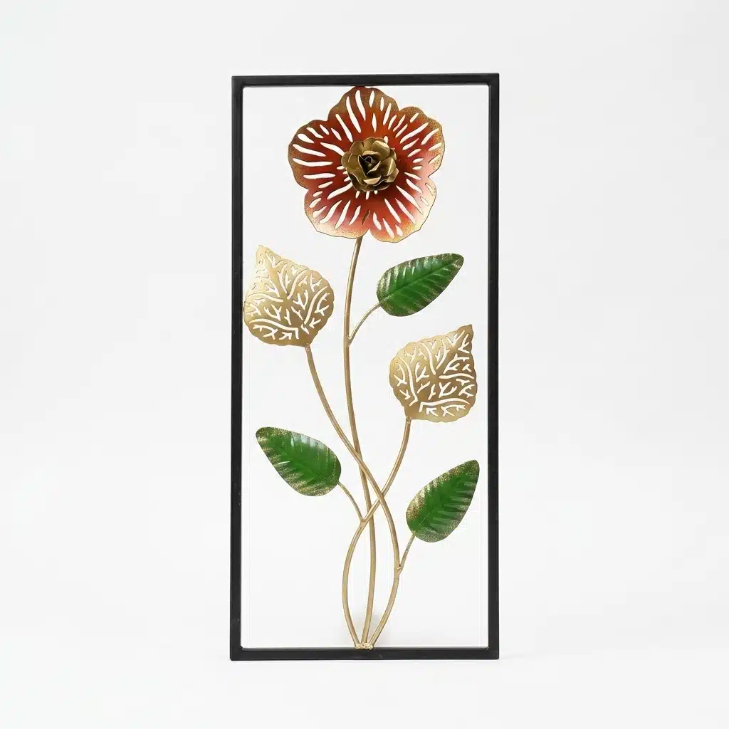 Wall Decor Set of 3 Botanical Metal Art Frames for Living Room - Image 16