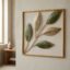 Leaf Wall Decor – Minimal Harmony Metal Wall Art, Gold Frame