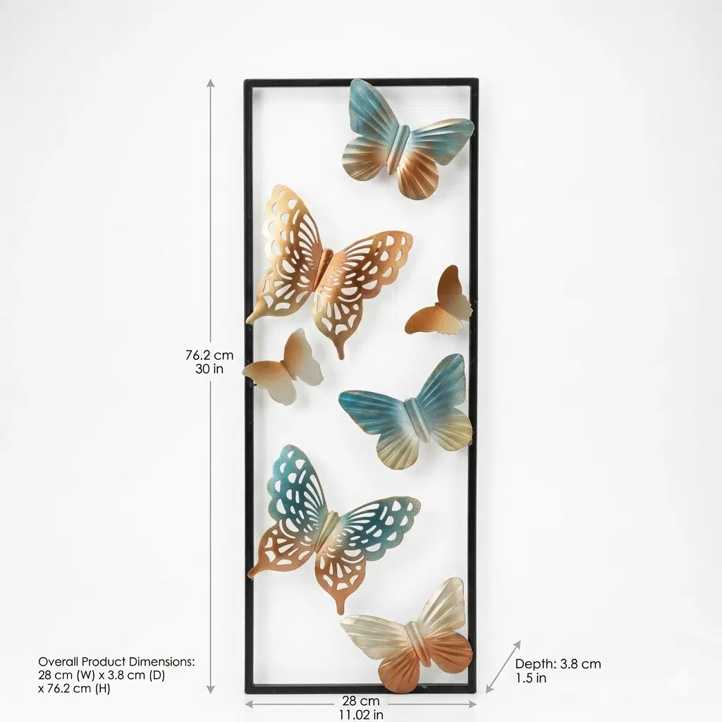 Butterfly Wall Decor – Flutter & Glow Metal Wall Art for Living Room - Image 5