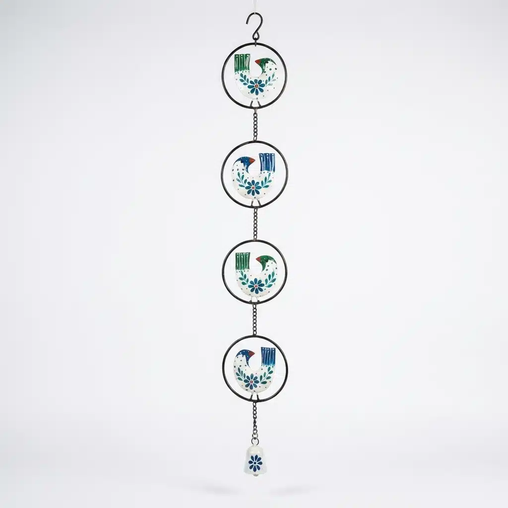 Bird Wall Hanging with Bell – Birdsong Harmony Metal Decor - Image 4
