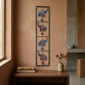 Elephant Wall Hanging with Bells – Royal Tusker Metal Decor