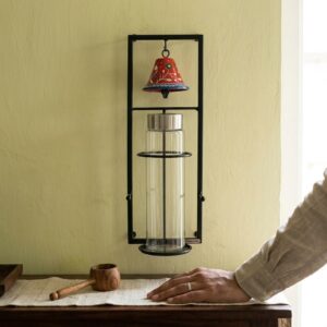 Milk Bottle Holder with Decorative Bell Wall Mount