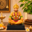 Meditating Hanuman Idol Multicolor – 10 Inch Resin Murti