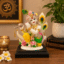 Krishna Idol with Peacock Feathers – Flute Playing Resin Murti