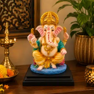 Vinayaka Ganesha Idol Multicolor – 10 Inch Resin Ganpati Statue
