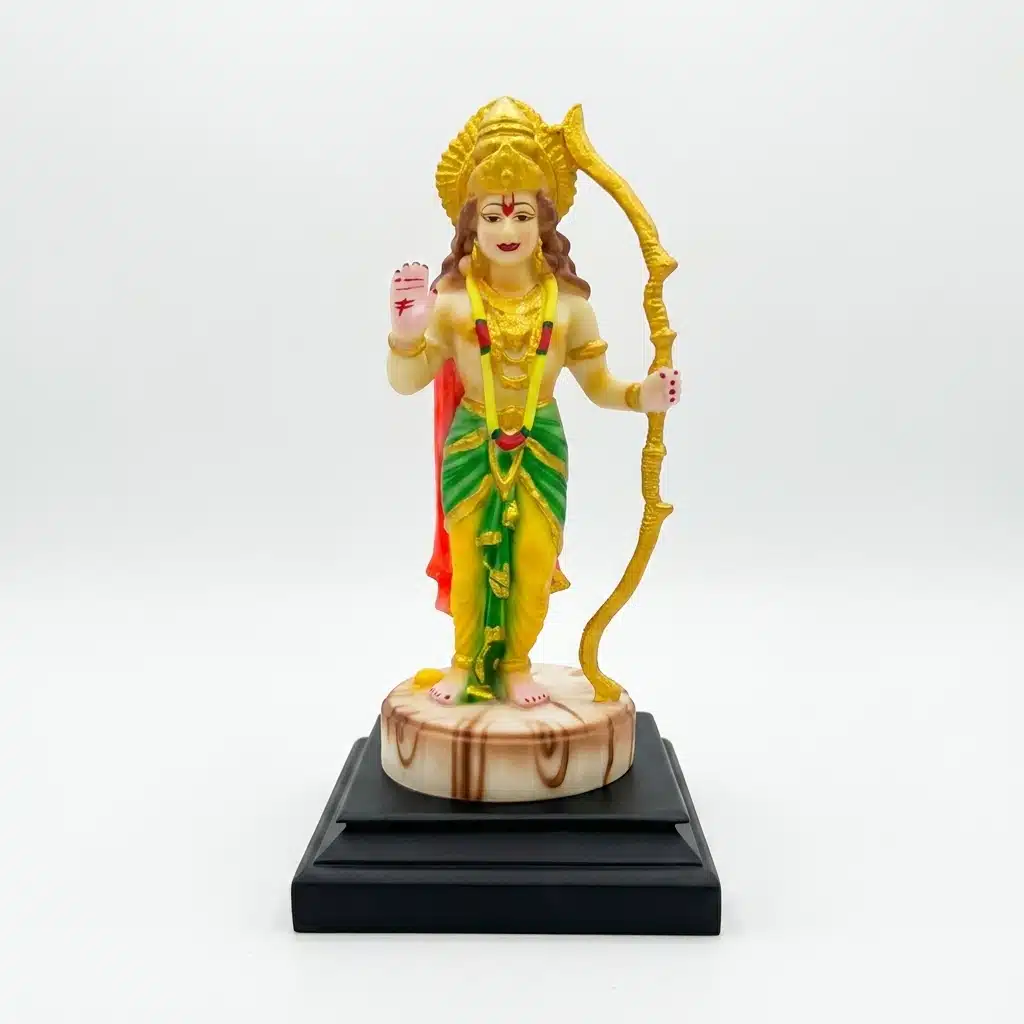 Shri Ram Idol Multicolor – Lord Ram Murti with Bow, 10 Inch - Image 5