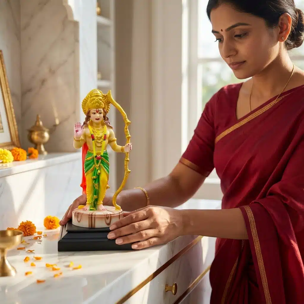 Shri Ram Idol Multicolor – Lord Ram Murti with Bow, 10 Inch - Image 3