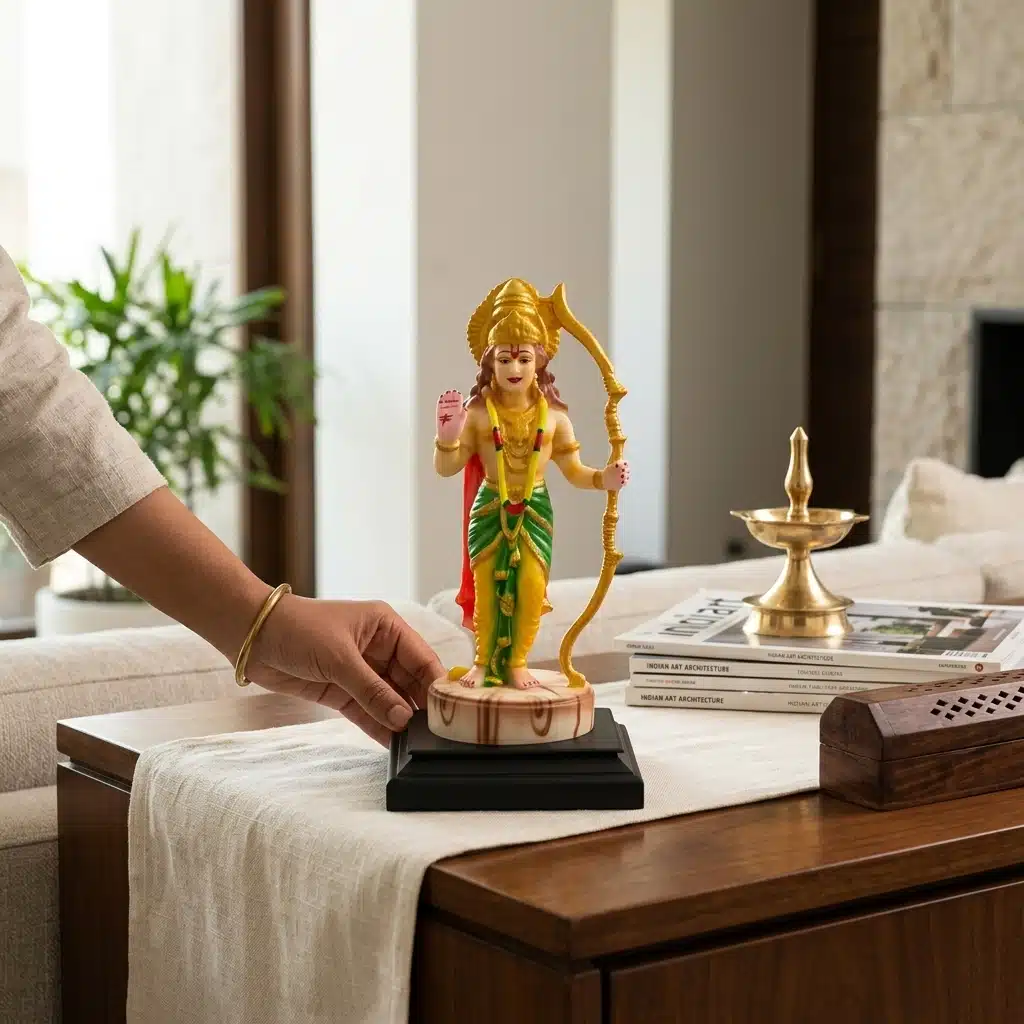 Shri Ram Idol Multicolor – Lord Ram Murti with Bow, 10 Inch - Image 2