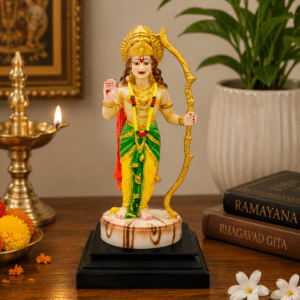 Shri Ram Idol Multicolor – Lord Ram Murti with Bow, 10 Inch