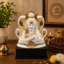 Shiva Idol White & Gold – Divine Aura Mahadev Murti with Sheshnag
