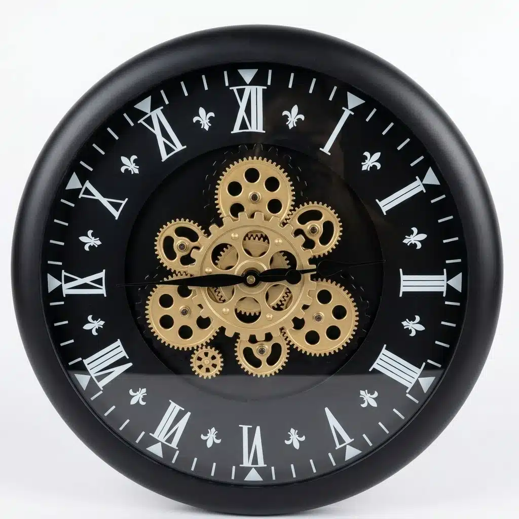 VEDAS Steampunk Royale Moving Gear Wall Clock | Vintage Roman Numeral Designer Clock - Image 4