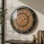 VEDAS Royal Oak Roman Wall Clock | Premium Wooden Finish Designer Clock with Gold Roman Numerals
