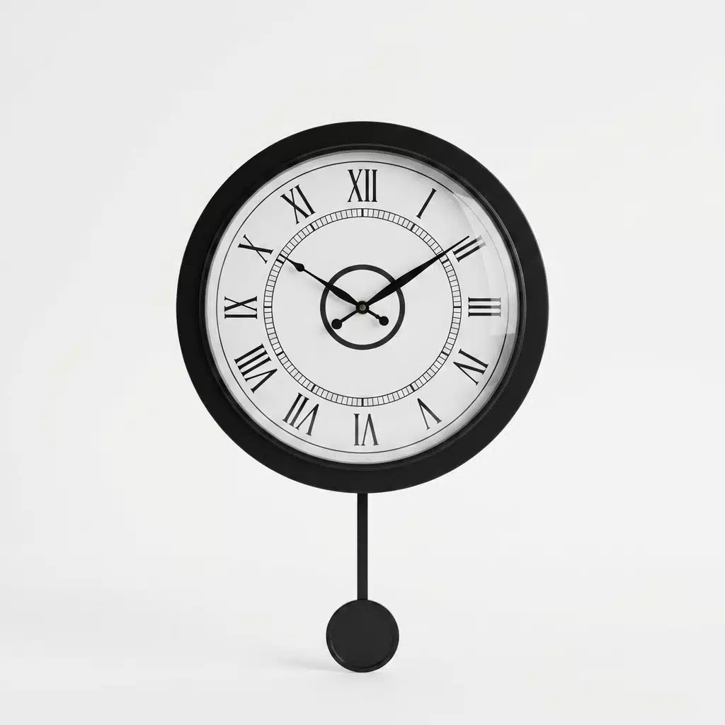 VEDAS Vintage Pendulum Wall Clock | Classic Roman Numeral Designer Clock - Image 4