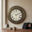 VEDAS Monarch Royal Roman Mosaic Wall Clock | Vintage Gold Medallion Designer Clock with Roman Numerals (18 inch)