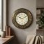 VEDAS Monarch Royal Roman Mosaic Wall Clock | Vintage Gold Medallion Designer Clock with Roman Numerals (16 inch)