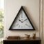 VEDAS Triora Modern Triangle Wall Clock | Minimal Geometric Designer Clock (14 inch)