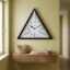VEDAS Triora Modern Triangle Wall Clock | Minimal Geometric Designer Clock (18 inch)