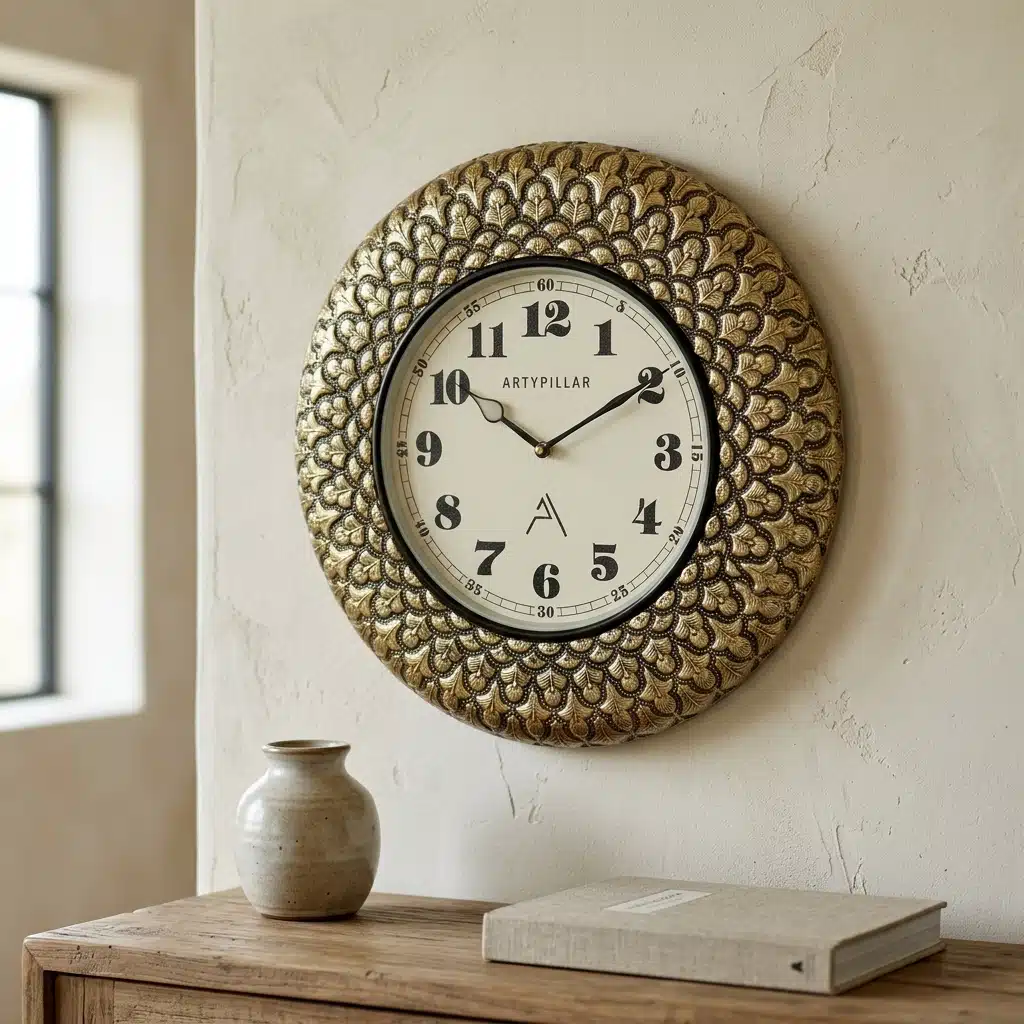 VEDAS Royal Petal Heritage Wall Clock | Vintage Floral Designer Clock - Image 2