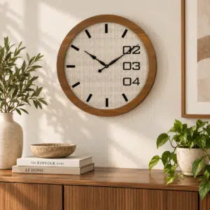 VEDAS Vintage Noir Roman Wall Clock | Rustic Textured Designer Clock
