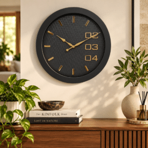 VEDAS Obsidian Marble Wall Clock