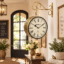 Vedas Royal Station Heritage Clock – Vintage Double-Sided Hanging Railway Wall Clock with Antique Brass Finish (10 Inch)