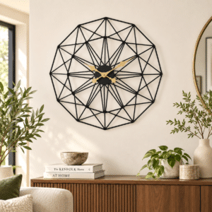 Vedas Geometric Designer Clock | Decorative Wall Clock