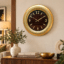 Vedas Luxury Gold & Brown Clock | Decorative Wall Clock