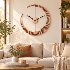 Vedas Copper Wave Wall Clock
