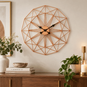 Vedas Rose Crystal Orbit Clock | Decorative Wall Clock