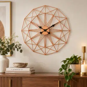 Vedas Rose Crystal Orbit Clock | Decorative Wall Clock