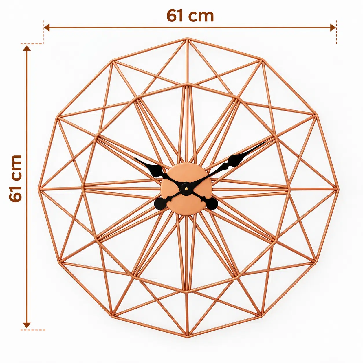 Vedas Rose Crystal Orbit Clock | Decorative Wall Clock - Image 4