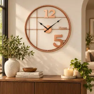 Vedas Rose Numeral Luxe Clock | Decorative Wall Clock