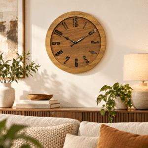 Vedas Oakwood Contemporary Clock | Decorative Wall Clock