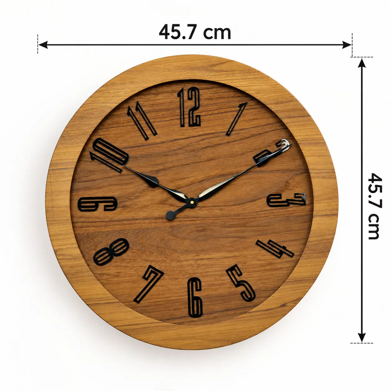 Vedas Oakwood Contemporary Clock | Decorative Wall Clock - Image 3