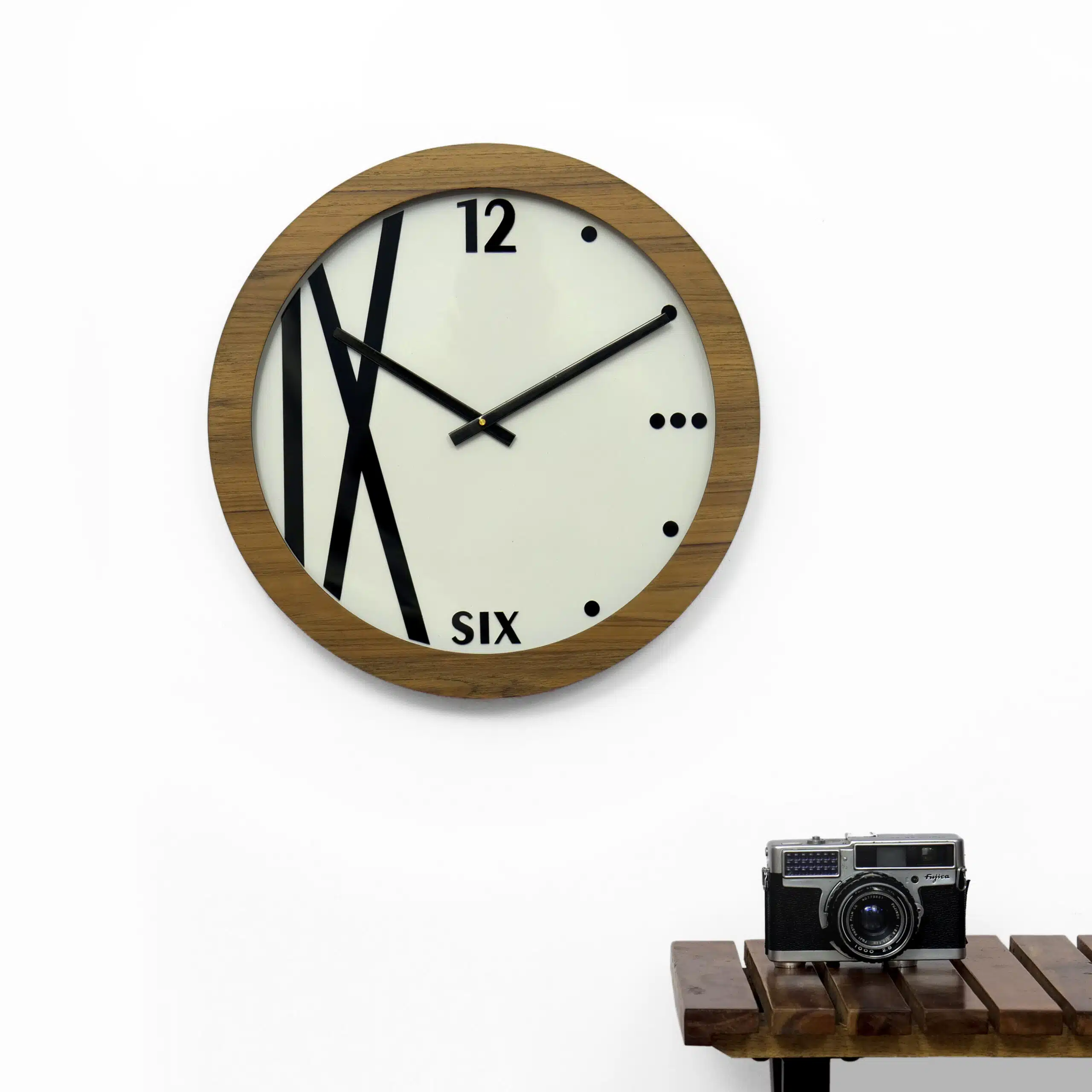 VEDAS Walnut Prestige Clock | Decorative Wall Clock - Image 4