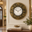 VEDAS Royal Lotus Bloom Wall Clock | Vintage Floral Designer Clock