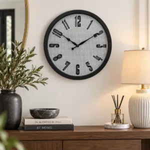 Vedas Industrial Grid Wall Clock