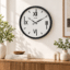 VEDAS Modern Roman Edge Wall Clock | Minimal Black Frame Designer Clock