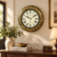 VEDAS Royal Geometric Roman Wall Clock | Vintage Embossed Designer Clock