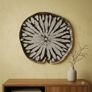 VEDAS W-Mushroom Big Wall Décor – Textured Abstract Botanical Wall Accent for Living Room, Bedroom & Office