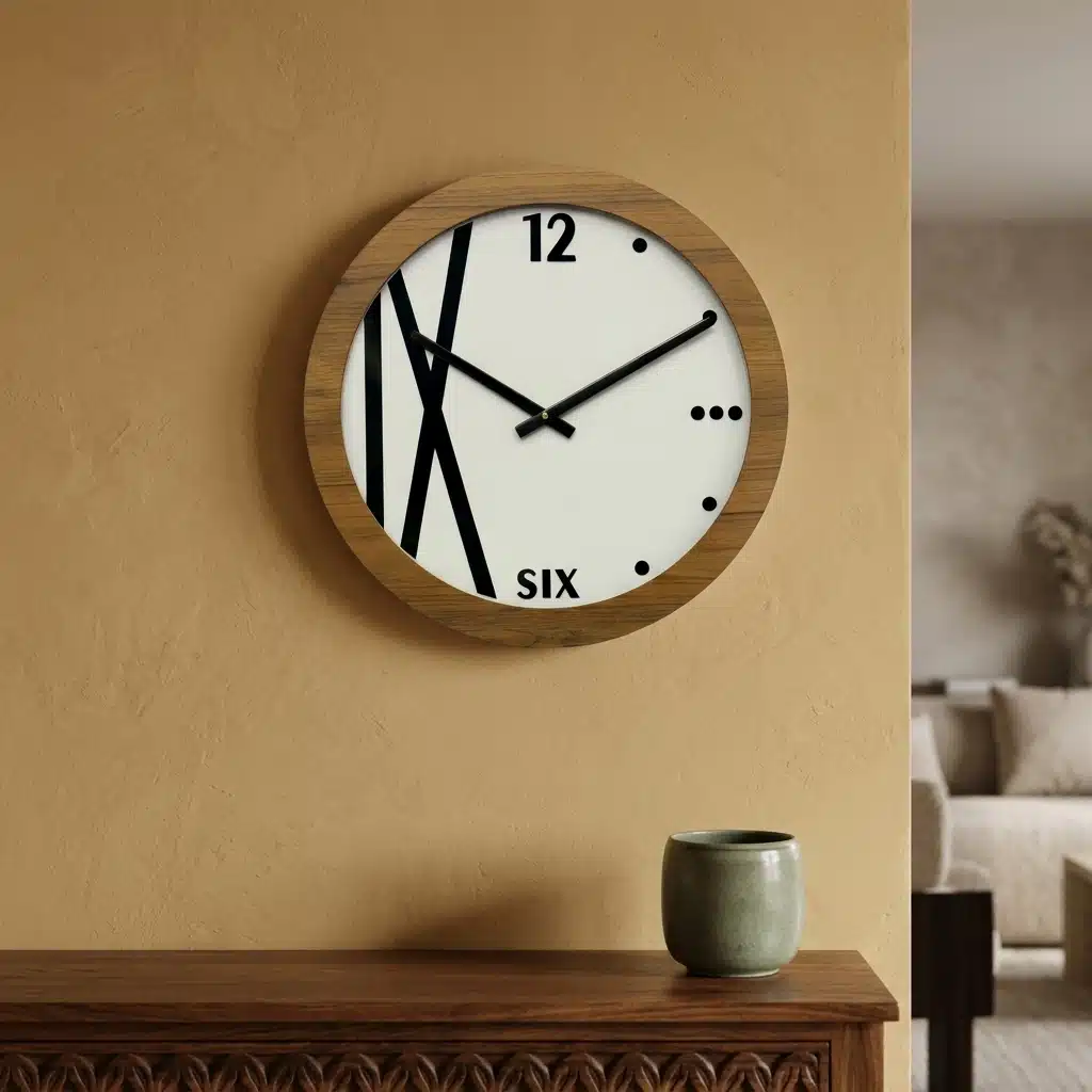 VEDAS Walnut Prestige Clock | Decorative Wall Clock