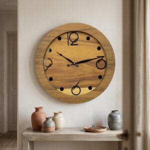 VEDAS Artisan Wood Clock | Decorative Wall Clock
