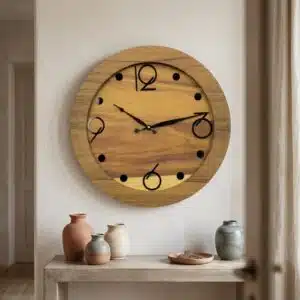 VEDAS Artisan Wood Clock | Decorative Wall Clock