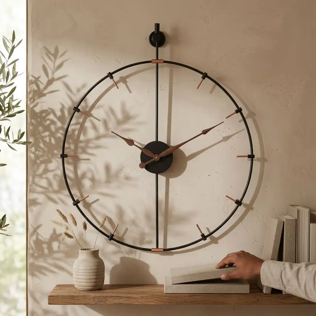 VEDAS Compass Arrow Clock | Decorative Wall Clock - Image 2