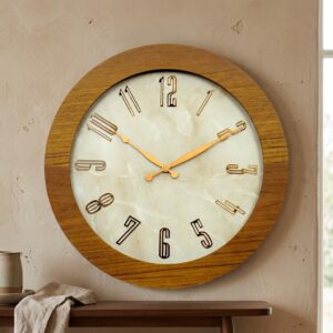 VEDAS Ivory Gold Clock | Decorative Wall Clock