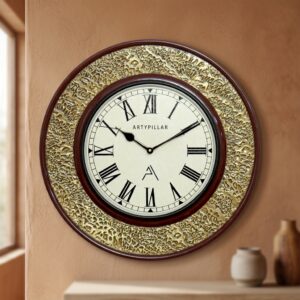 VEDAS Royal Antique Roman Wall Clock | Vintage Textured Designer Clock